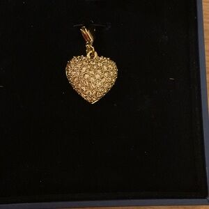 Swarovski Gold Heart Charm